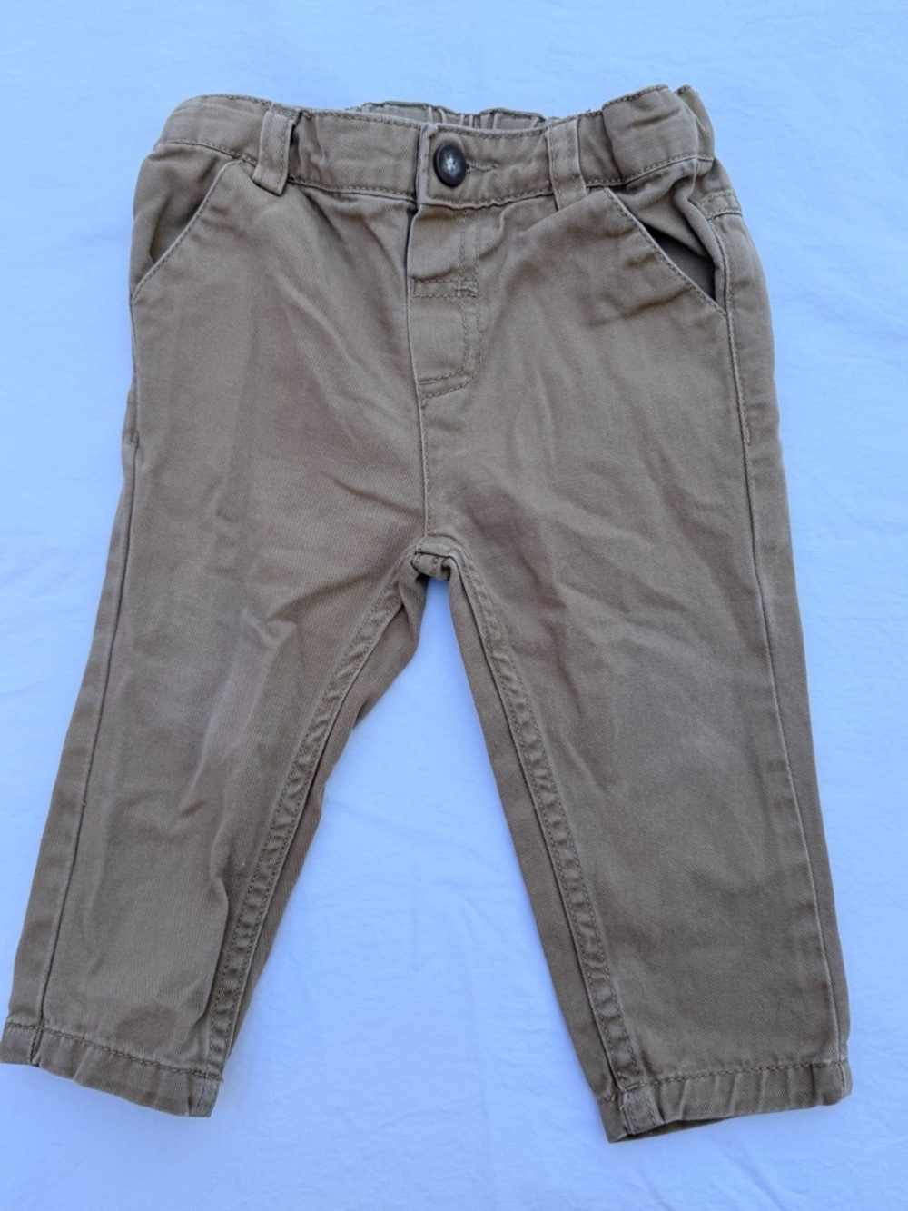 Everyday Elastic Waist Chino Pants for Kids - Tan
